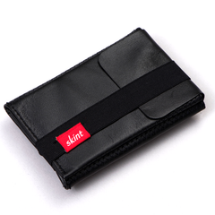 Skint Leather Wallet - Black/Black