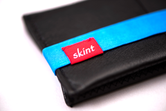 Skint Leather Wallet - Black/Blue